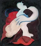 Charles Daudelin, Untitled - Forms enlacee, 1947, oil on canvas