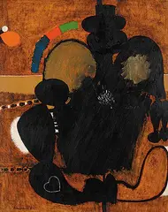 Henry Wanton Jones, Strong Man, 1962, oil on hard board