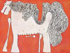 Harold Town, Toy Horse #27, 1978, mixed media on paper
