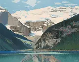 Franklin Arbuckle, Lake Louise, Canadian Rockies, silkscreen on paper
