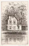 Le Petit Moulin a Versailles #6/100 by Caroline Armington, 1926, etching on paper, sold Apr 2002
