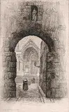 La Rue Saint Yves a Chartres #5 eme etat 5/10 by Caroline Armington, 1926, etching on paper, sold Apr 2002