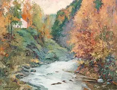 Denis Bourgeois, Lost River, oil on canvas