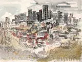 Leo Norman Bushman, Calgary, 1980, 1980, watercolour on paper