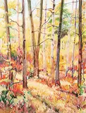 Gisela Felsberg, Untitled - Spring Forest, 1987, watercolour and pastel on paper