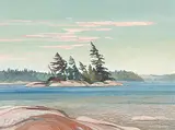 Richard Ferrier, Georgian Bay, Killbear Park, acrylic on canvas board