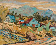 Raymond Girard, Crespuscule, oil on canvas