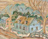 Raymond Girard, Auberge St. F... les Neiges, oil on canvas