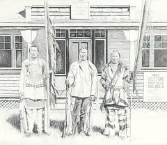 Rick Hagen, Calf Child, Weasel Tail, Wolf Leggings, graphite on paper