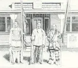 Rick Hagen, Calf Child, Weasel Tail, Wolf Leggings, graphite on paper