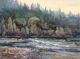 Dorothy McKay, Port Renfrew Shore, oil on hard board