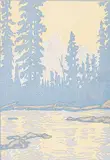 Thomas Wesley McLean, Cathedral Mountain, 1931, colour wood block on paper