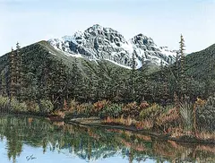 Carolyn Menu, Autumn Calm, 1973, acrylic on canvas