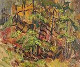 Lawrence Nickle, Conservation Area, Whitchurch Twp., 1967, oil on wood board