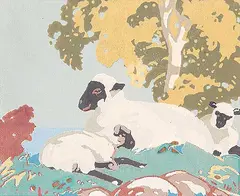 Herbert Sidney Palmer, Repose, 1931, colour silkscreen on paper