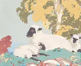 Herbert Sidney Palmer, Repose, 1931, colour silkscreen on paper