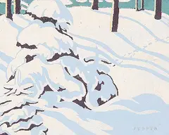 George Douglas Pepper, Snow Trail, 1931, colour silkscreen on paper