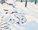George Douglas Pepper, Snow Trail, 1931, colour silkscreen on paper