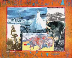 Jane Ash Poitras, Buffalo Hierophony #A.P., 1992, colour lithograph on paper