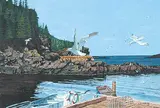 Ed Roche, Afternoon at Bauline, 1982, watercolour on paper