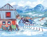 Claude Rollin, Les Eboulements Charlebois, 1998, oil on canvas