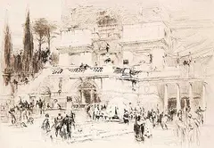 William Walcot, Temple of Beal, etching on paper