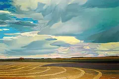 Richard Ferrier, Prairie Patterns, 1982, acrylic on canvas