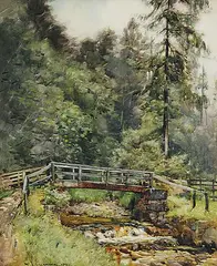 Frederick Lawson, Bolton Ghyll, Wensleydale, 1912, watercolour on paper