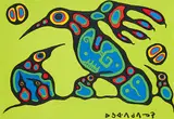 Norval Morrisseau, Thunderbird and Young, 1978, acrylic on canvas