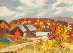Henri Leopold Masson, October, Cantley, Quebec, oil on canvas