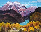 Jacques Poirier, Sommets, oil on canvas