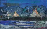 Jane Ash Poitras, Freedom, 1999, mixed media on canvas