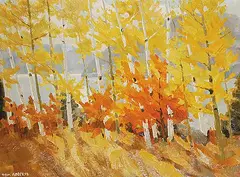 Thomas Keith Roberts, October Breeze, Lake Kaminiskeg, oil on hard board