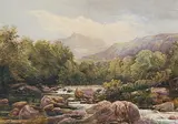 George Harlow White, Untitled - Mountain Stream, 1879, watercolour on paper