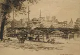 Caroline Armington, Le Pont des Artes et la Cite, Paris