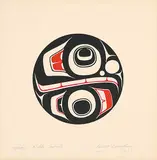 Robert Davidson, Killer Whale #40/127, 1977, colour silkscreen on paper