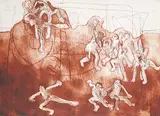 Danse Circulaire #7/8 by Francine Gravel, 1970, etching on paper, sold Nov 2001