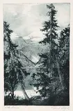 William Garnet Hazard, Lake Louise, etching on paper