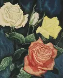 Nicholas Hornyansky, Roses, colour etching on paper