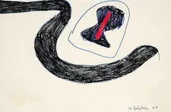 Menashe Kadishman, Untitled - Abstract, 1967, colour ink on paper