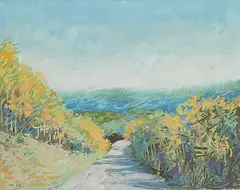 #2 Road by Wang Kui, gouache on paper, sold Nov 2001