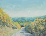 Wang Kui, #2 Road, gouache on paper