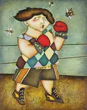 Steven Lamb, Cassius, 1999, mixed media on press board