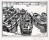 Arthur Lismer, Small Craft, 1925, relief print on paper
