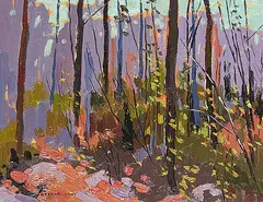 Arthur George Lloy, Woods Interior, 1981, oil on paper board