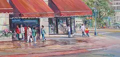 Corner of Government and Humboldt by Dorothy McKay, oil on canvas, sold Nov 2001