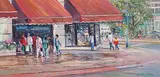 Dorothy McKay, Corner of Government and Humboldt, oil on canvas