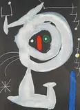 Joan Miró, Untitled - Abstract Figure, 1960, colour lithograph on paper