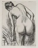 Ernst Neumann-Neander, Untitled - Nude, 1947, etching on paper