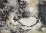 Robin Peck, Untitled - Abstract with Heads, 1978, mixed media on paper